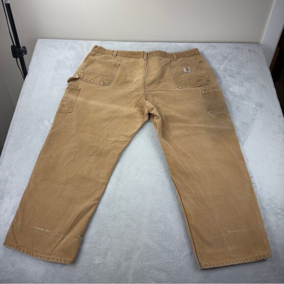 Vintage Carhartt Men's Sz 45x27 B01-BRN Double Knee Carpenter Pants Made in USA - Picture 4 of 14